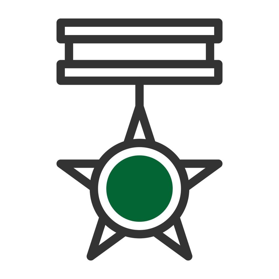bricka ikon duotone grå grön stil militär illustration vektor armén element och symbol perfekt.