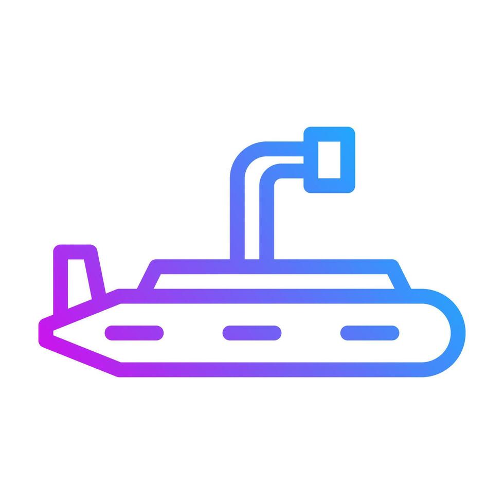 U-Boot Symbol Gradient lila Stil Militär- Illustration Vektor Heer Element und Symbol perfekt.