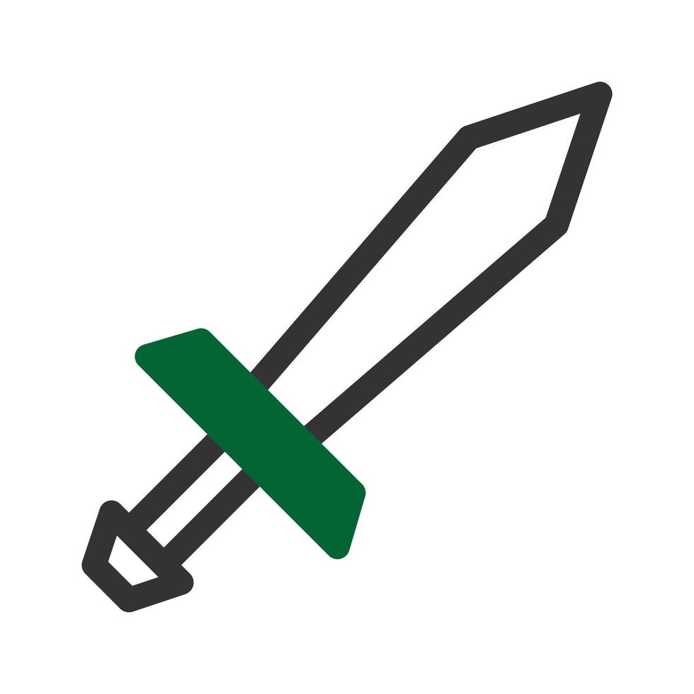 Schwert Symbol Duotone grau Grün Stil Militär- Illustration Vektor Heer Element und Symbol perfekt.