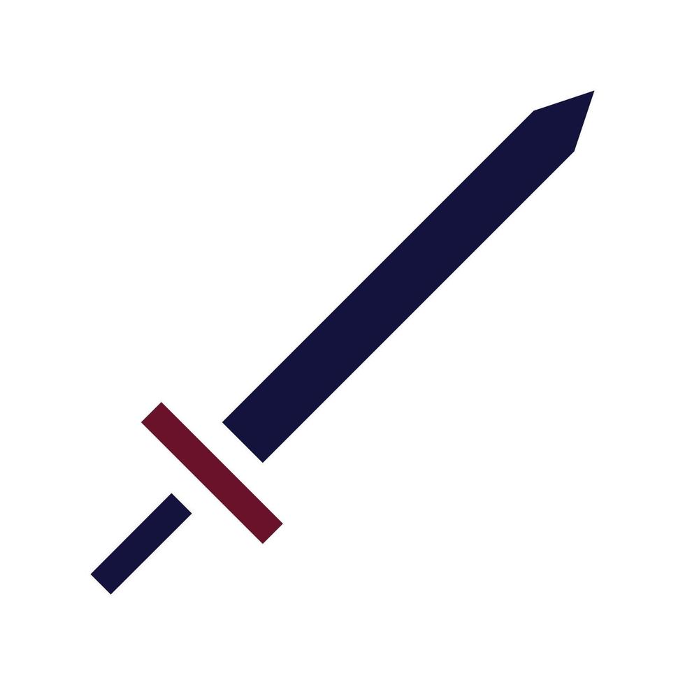 Schwert Symbol solide Stil kastanienbraun Marine Farbe Militär- Illustration Vektor Heer Element und Symbol perfekt.