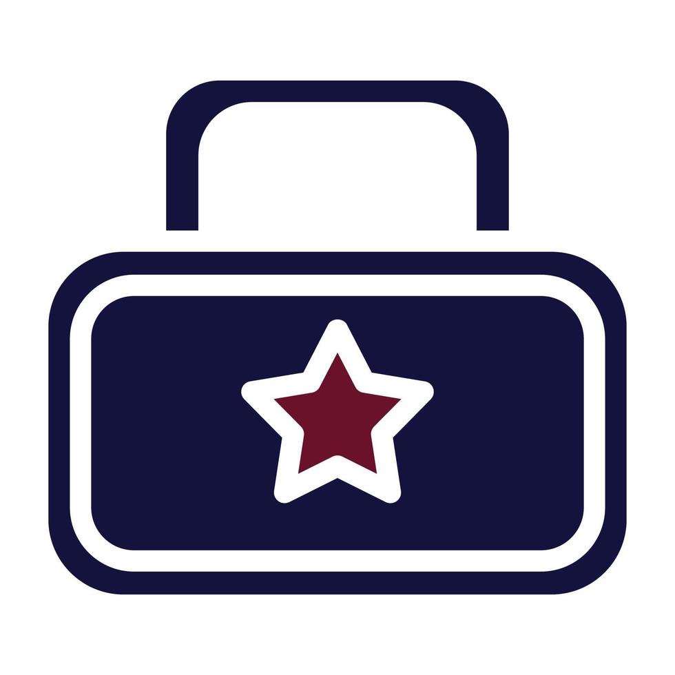 ryggsäck ikon fast stil rödbrun Marin Färg militär illustration vektor armén element och symbol perfekt.