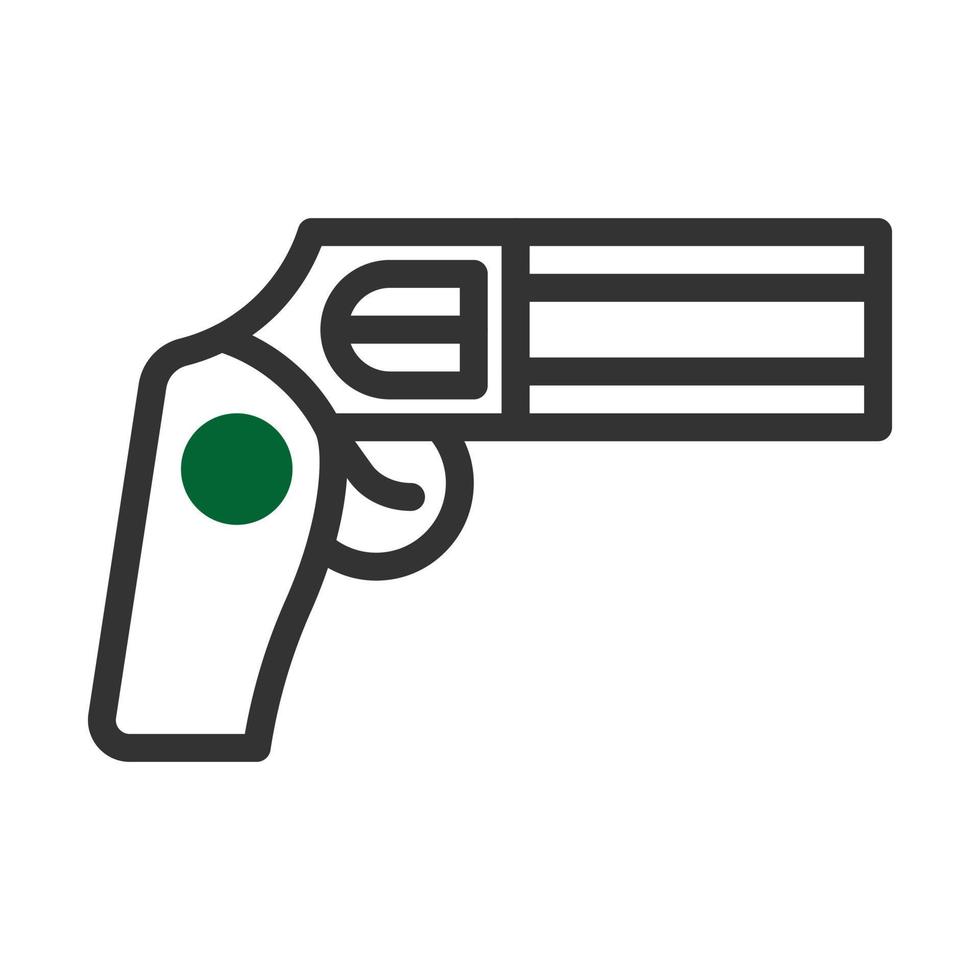 pistol ikon duotone grå grön stil militär illustration vektor armén element och symbol perfekt.