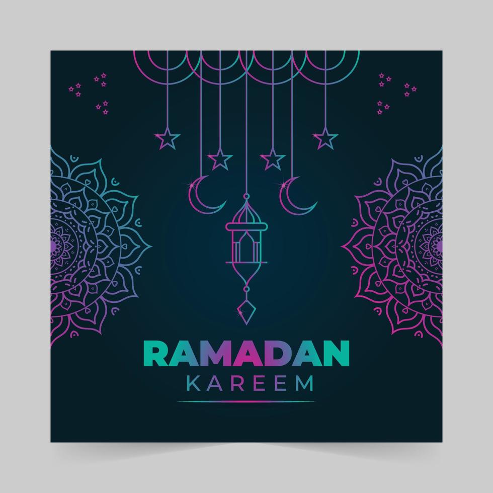 ramadan kareem bakgrund design för social media posta och digital marknadsföring befordran annonser försäljning, rabatt webb baner mall vektor