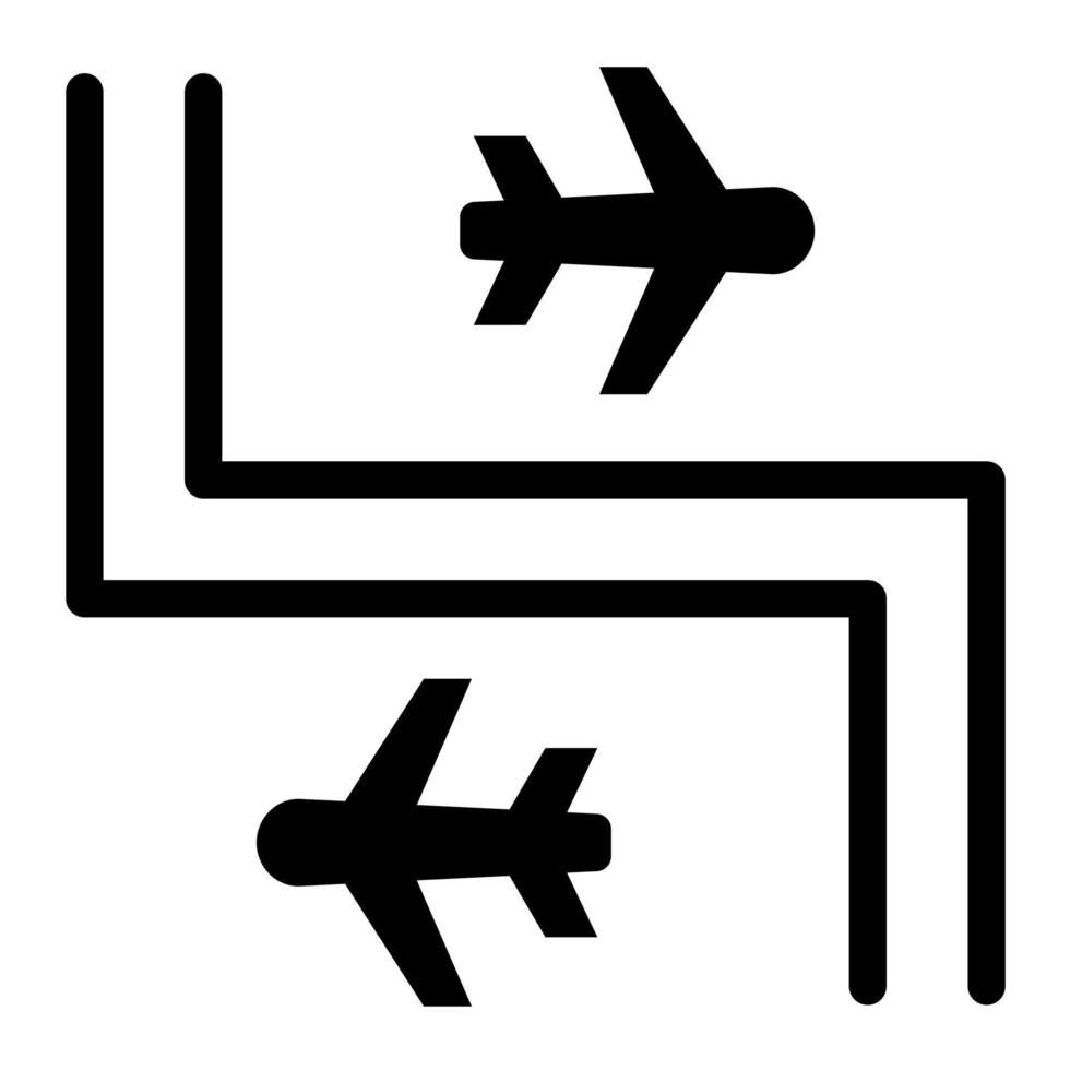 Flug Richtungen Vektor Symbol