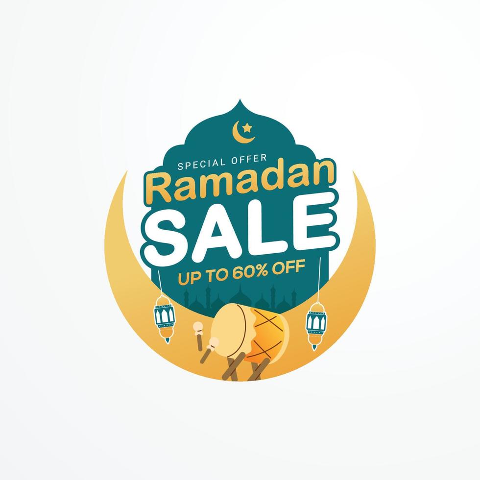 ramadan försäljning befordran baner mall vektor