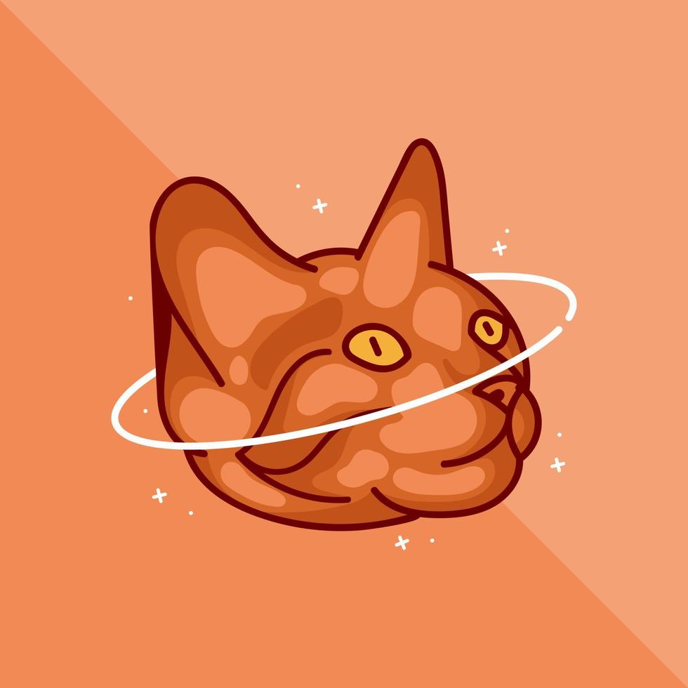 Plats katt vektor illustration