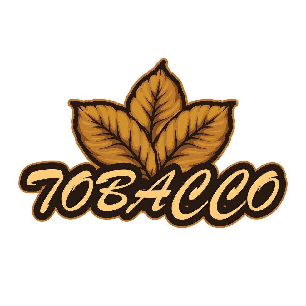 tobak logotyp isolerat på vit bakgrund vektor