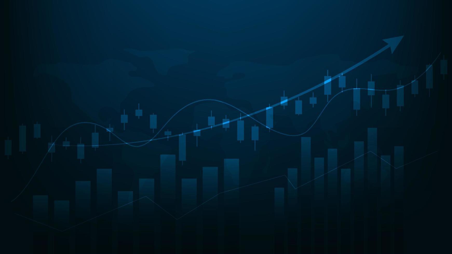 finansiell företag statistik med bar Graf och ljusstake Diagram visa stock marknadsföra pris vektor