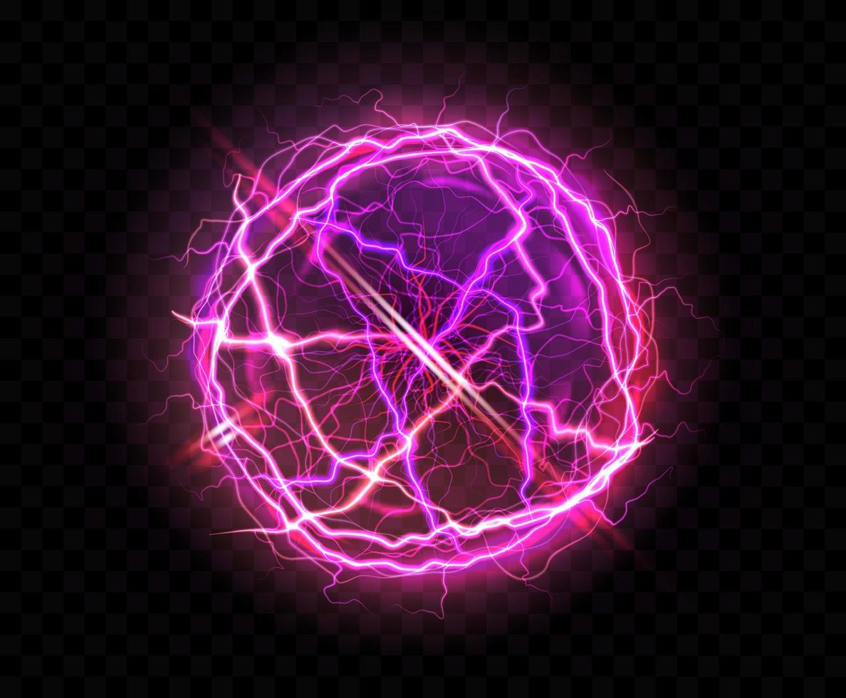 realistisch elektrisch Ball oder abstrakt Plasma Kugel vektor