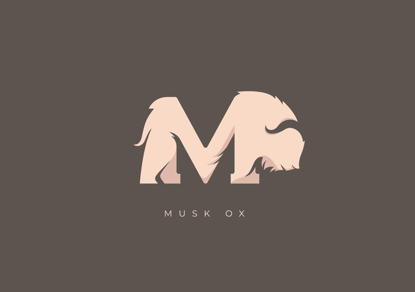 myskoxe m monogram vektor