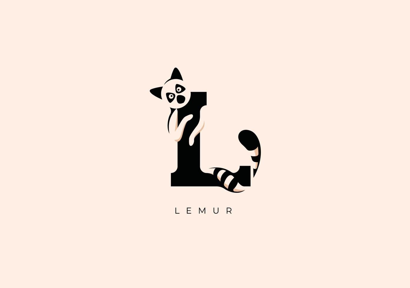 Lemur l Monogramm, Vektor Logo