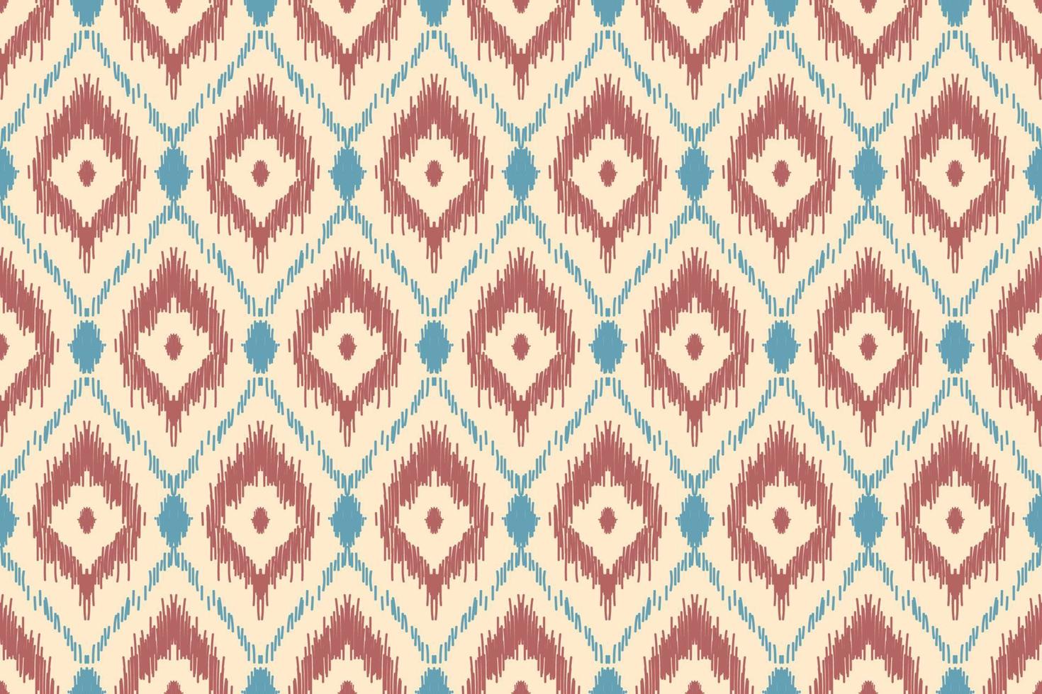 ethnisches ikat-nahtloses muster im stammes-. amerikanischer, mexikanischer Stil. Aztekischer geometrischer Ornamentdruck. vektor