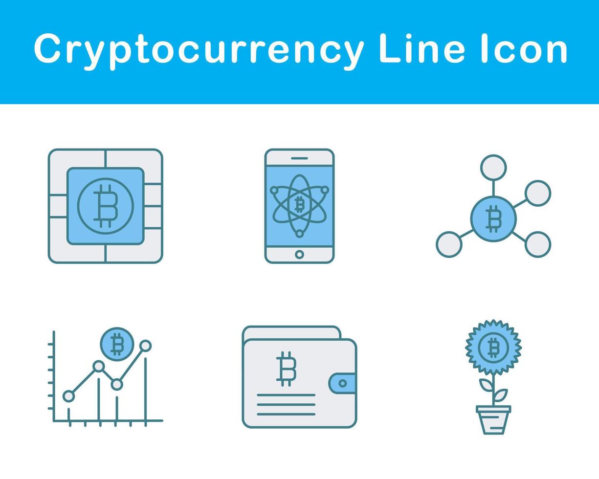Bitcoin und Kryptowährung Vektor Symbol einstellen
