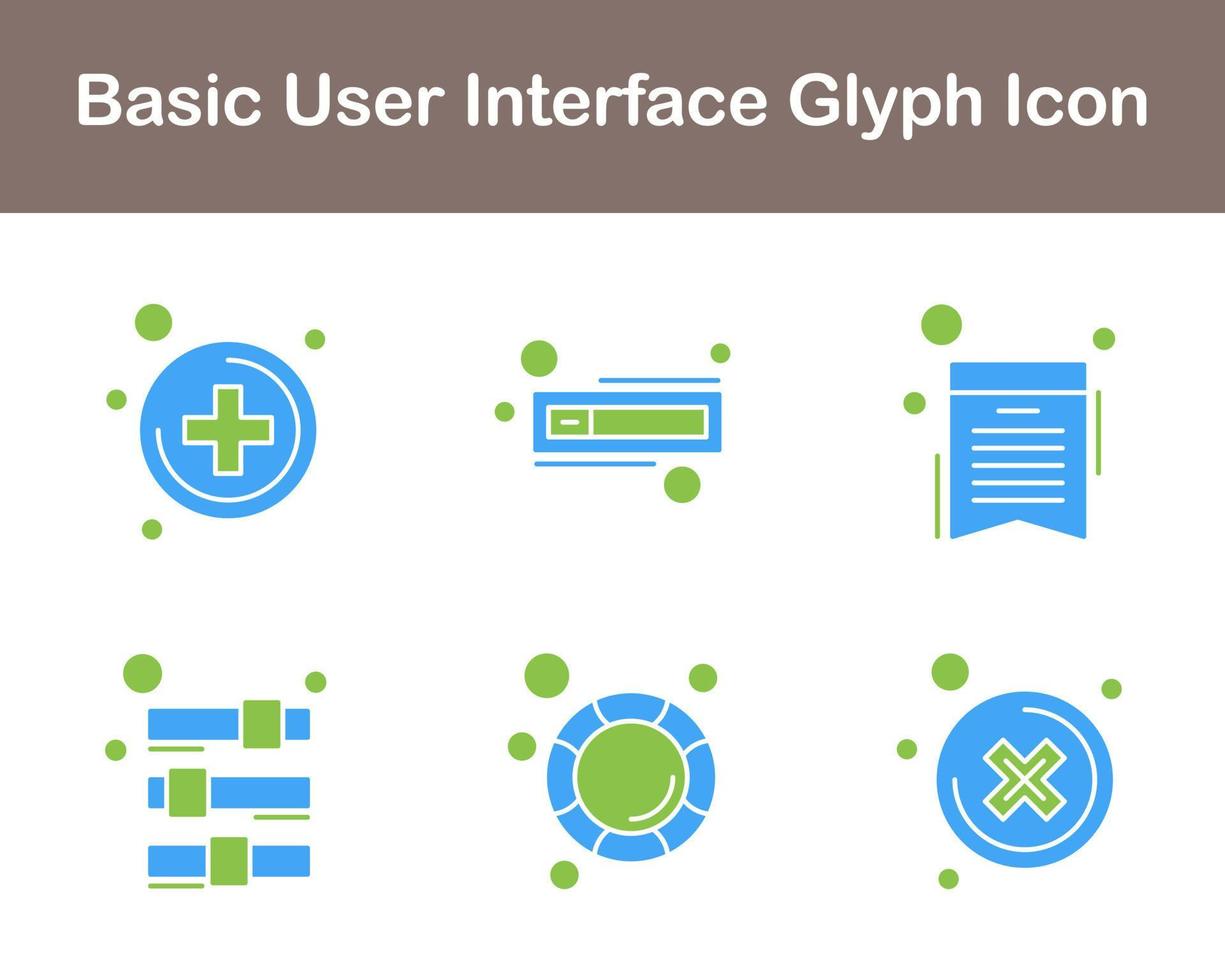 Basic Benutzer Schnittstelle Vektor Symbol einstellen