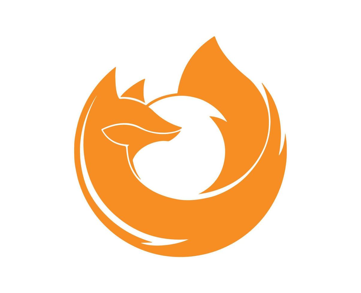 mozilla Firefox varumärke logotyp symbol orange design browser programvara vektor illustration