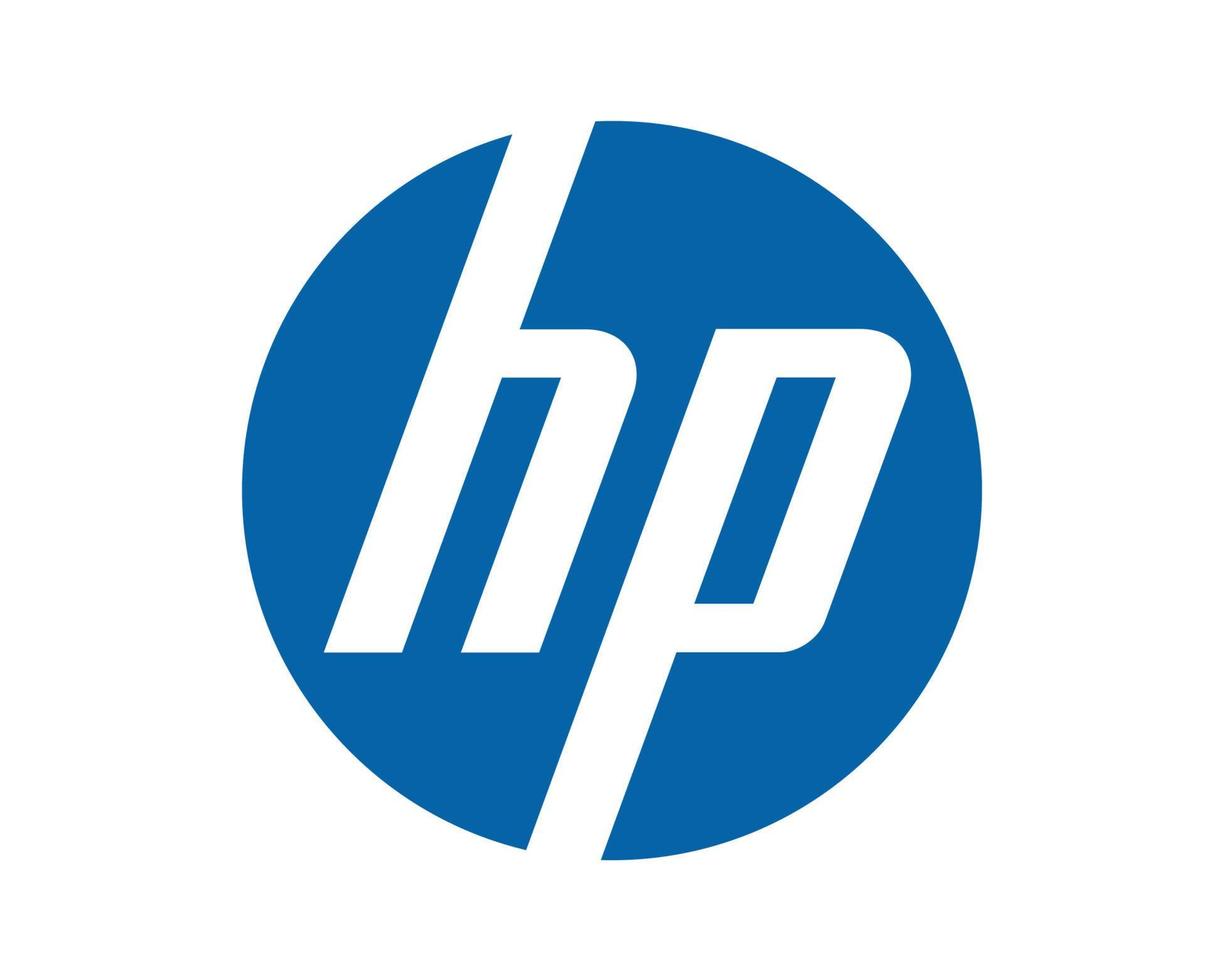 hp Marke Symbol Laptop Logo Design USA Computer Vektor Illustration