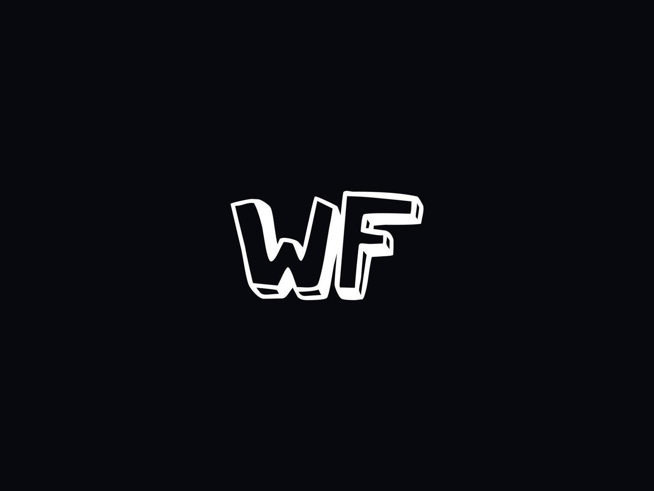 unik wf logotyp ikon, kreativ wf färgrik brev logotyp vektor