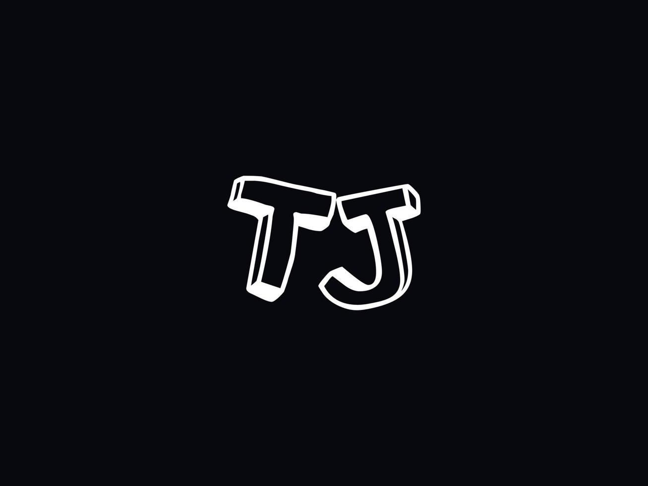 bunt tj Logo Symbol, minimalistisch tj Logo Brief Design vektor