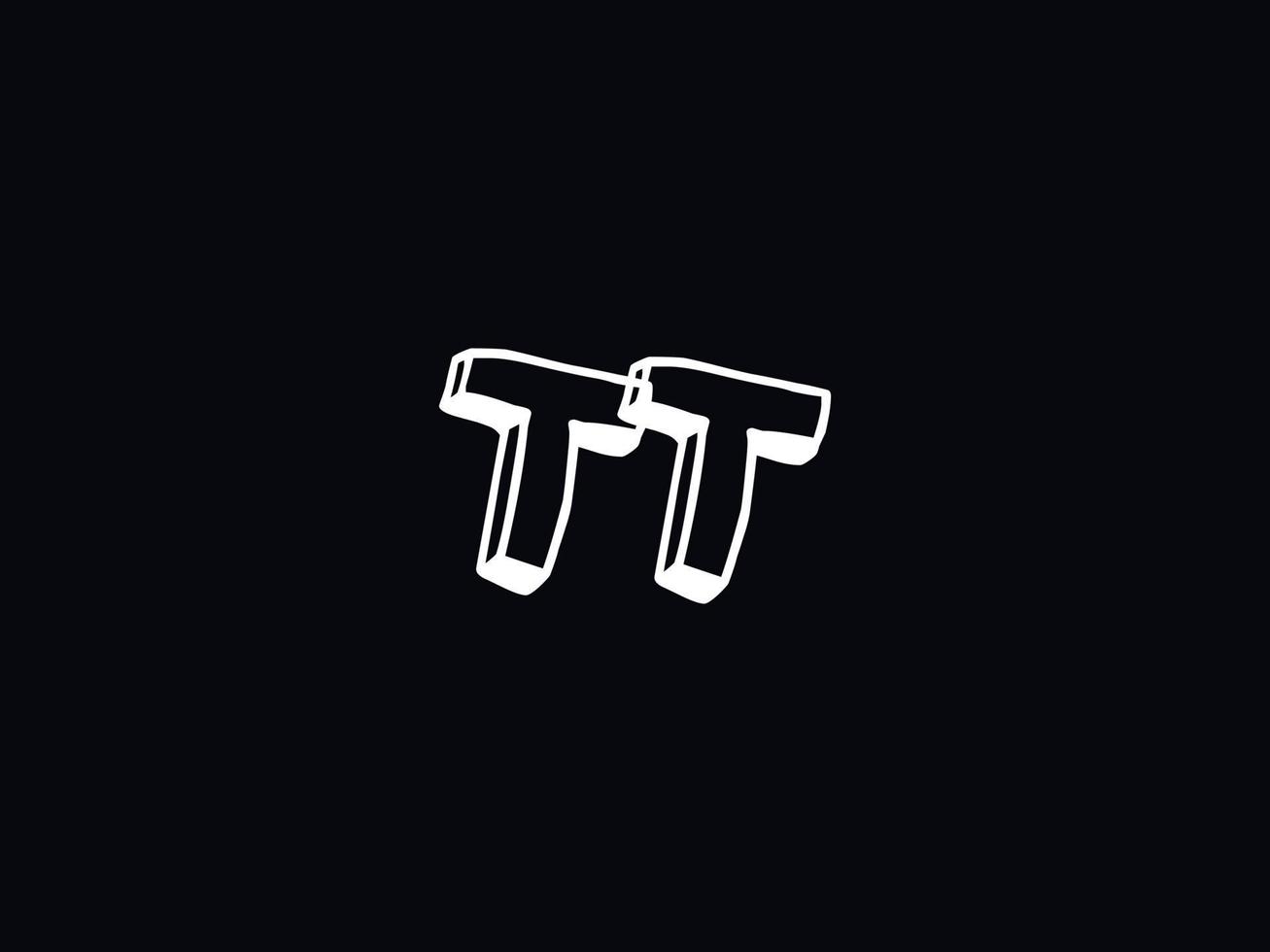 bunt tt Logo Symbol, minimalistisch tt Logo Brief Design vektor