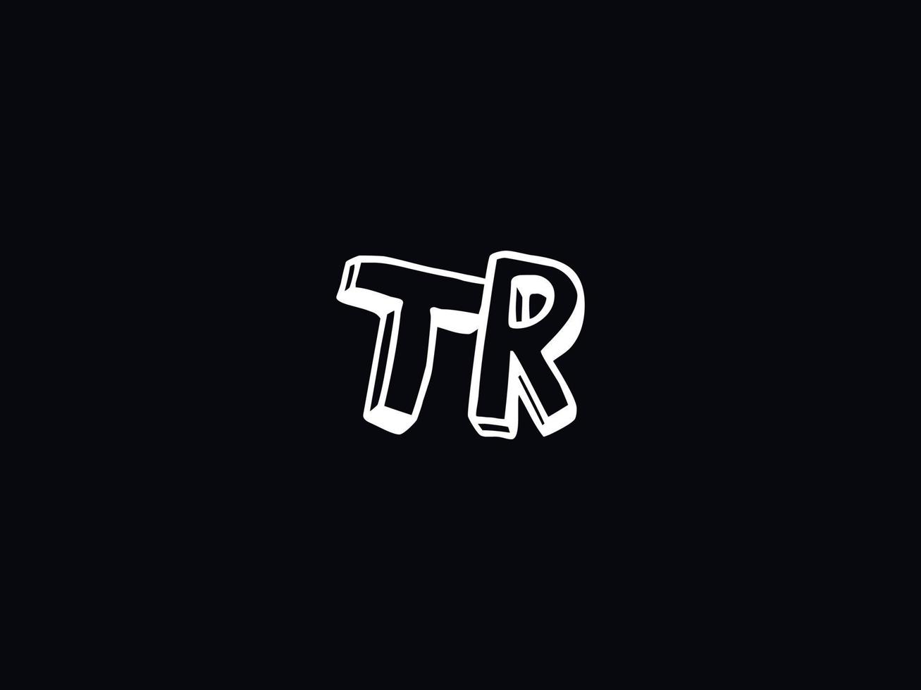 bunt tr Logo Symbol, minimalistisch tr Logo Brief Design vektor