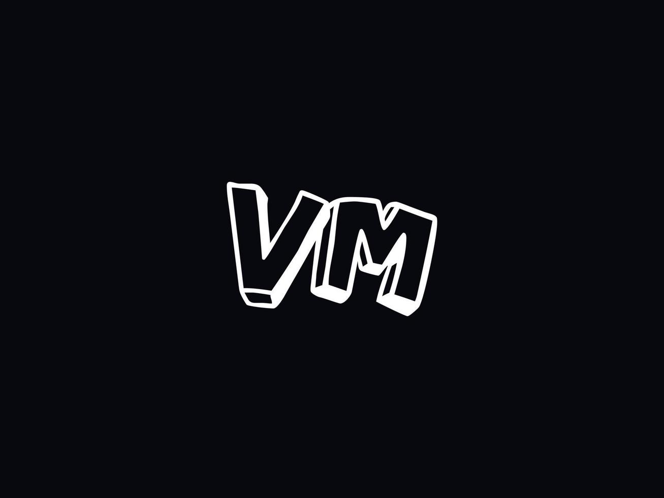 einfacher vm-Logo-Buchstabe, großer vm-Luxus-Logo-Symbolvektor vektor