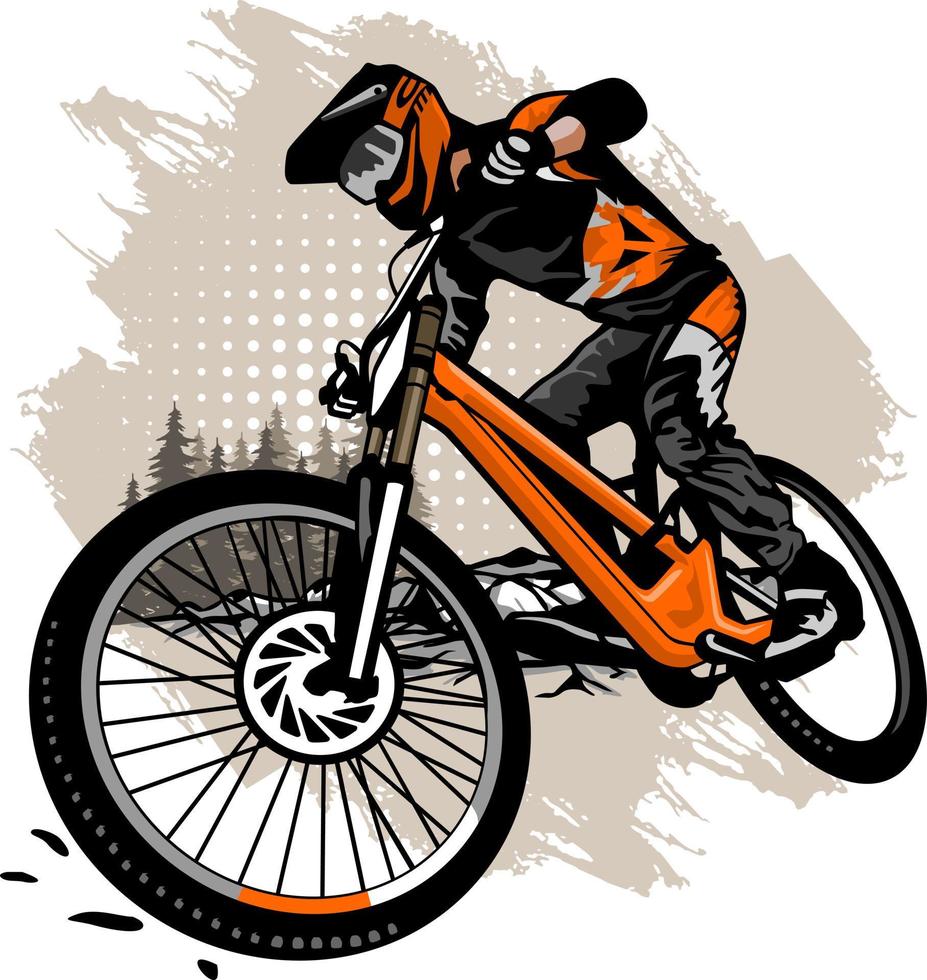 Berg Fahrrad Design Logo Symbol Vektor