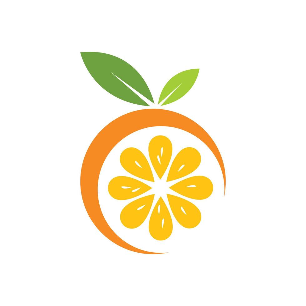 orange frukt ikon vektor logotyp illustration