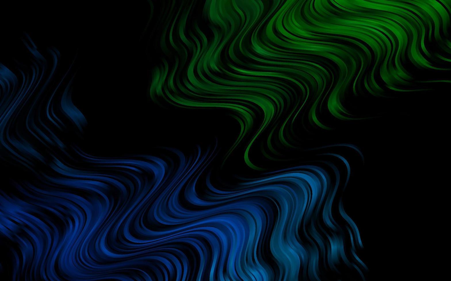 mörk blå, grön vektor mönster med flytande former.
