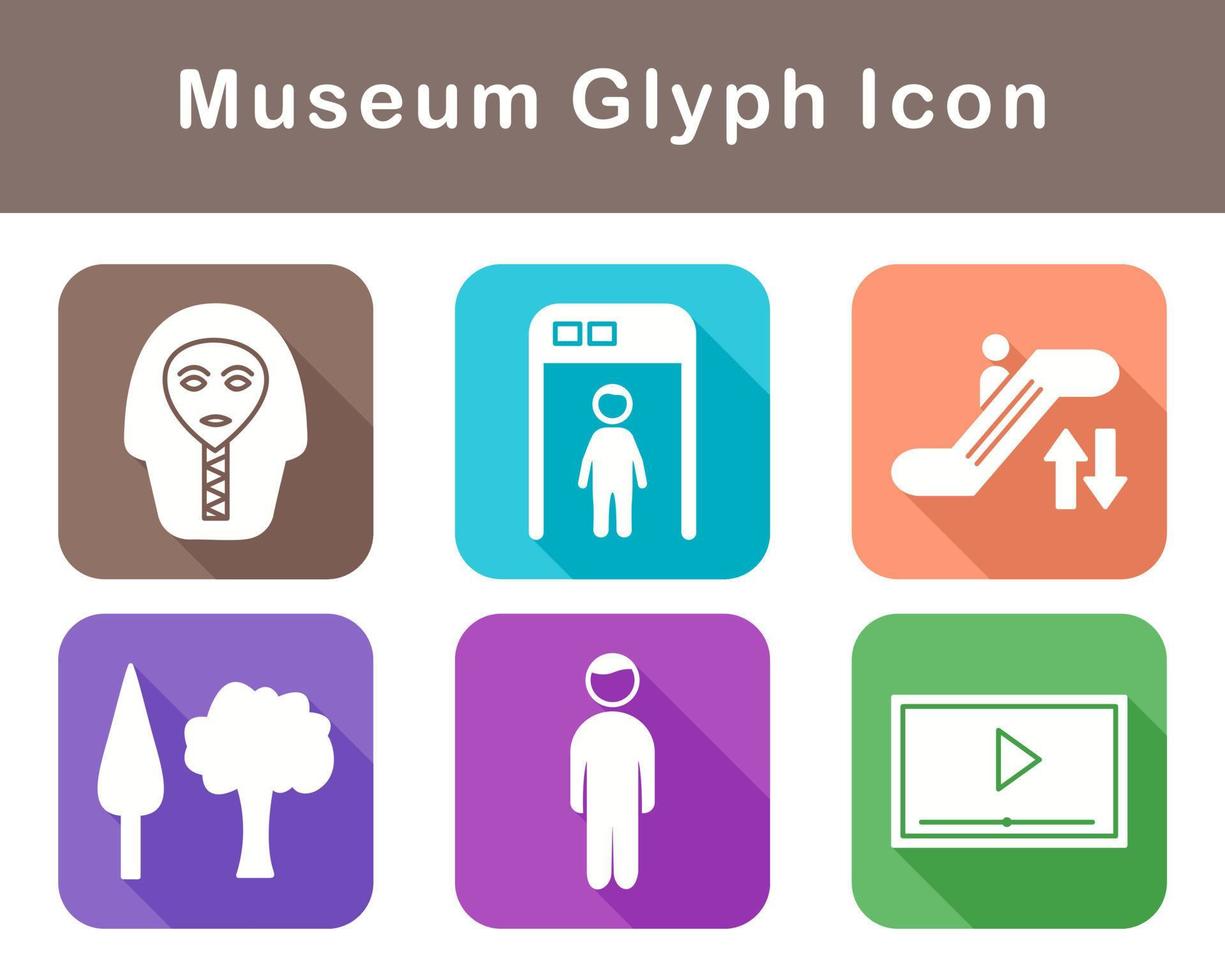 museum vektor ikon uppsättning