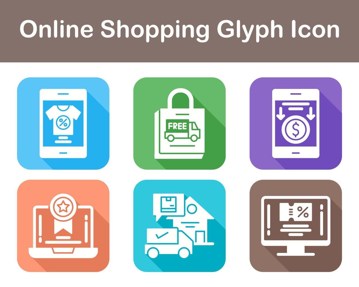 Online-Shopping-Vektor-Icon-Set vektor