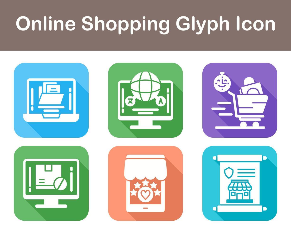 Online-Shopping-Vektor-Icon-Set vektor