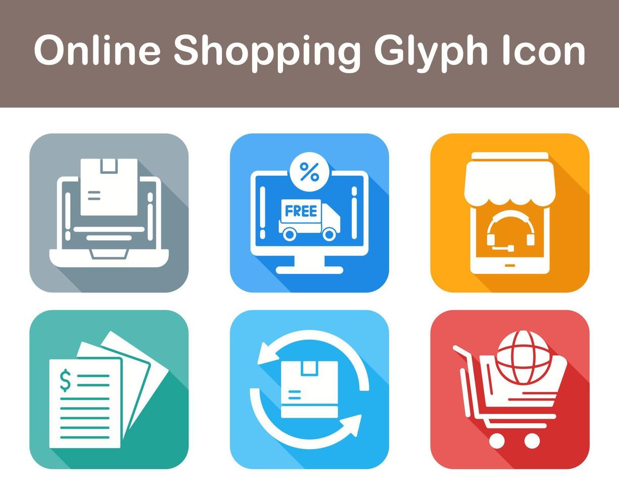 Online-Shopping-Vektor-Icon-Set vektor