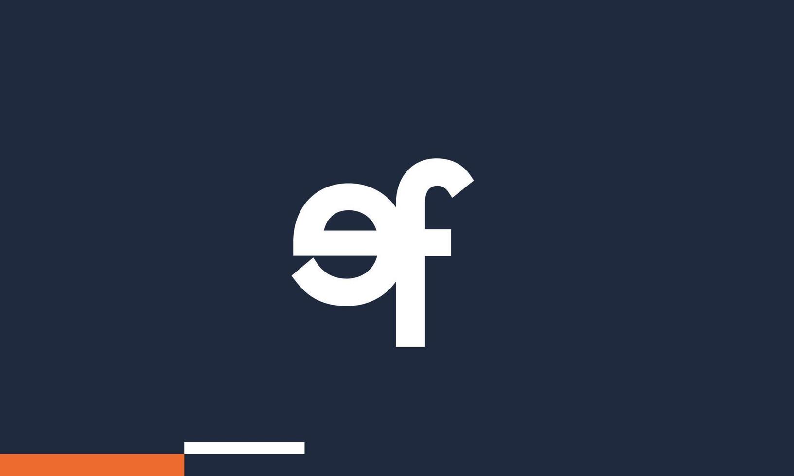 alfabetet bokstäver initialer monogram logotyp ef, fe, e och f vektor