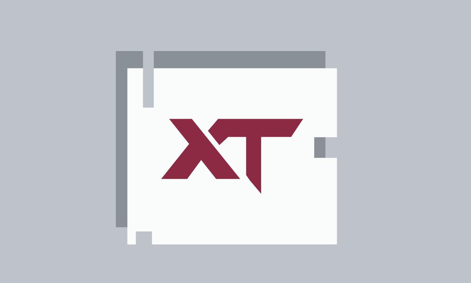 alphabet buchstaben initialen monogramm logo xt, tx, x und t vektor