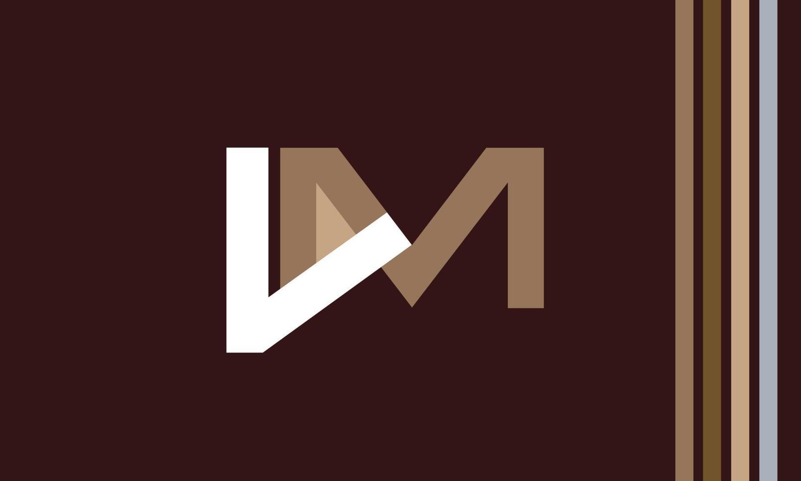 alphabet buchstaben initialen monogramm logo lm, ml, l und m vektor