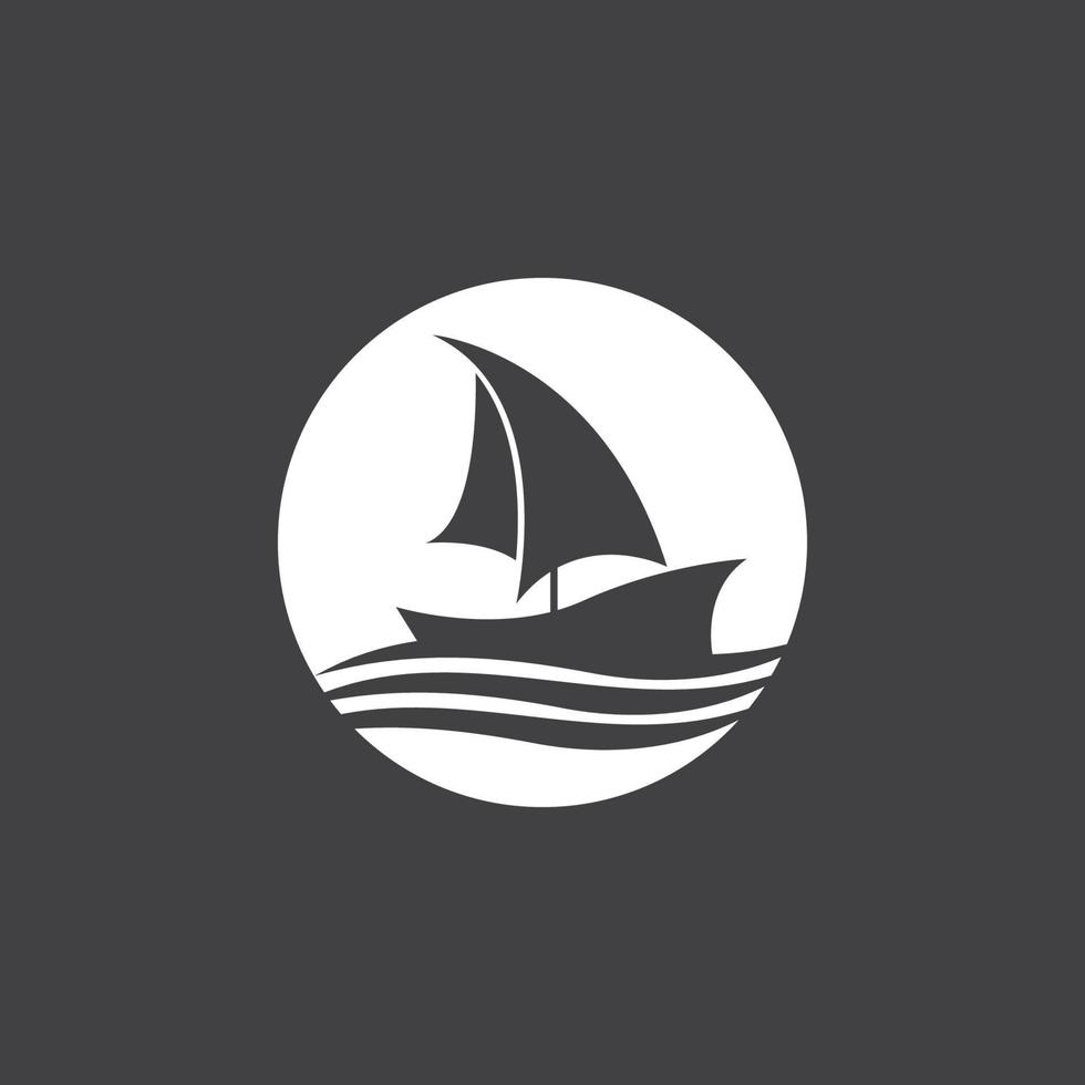 Segeln Boot Yacht Logo Vektor Illustration