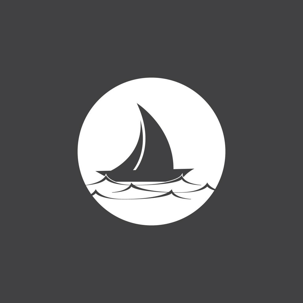 segling båt Yacht logotyp vektor illustration