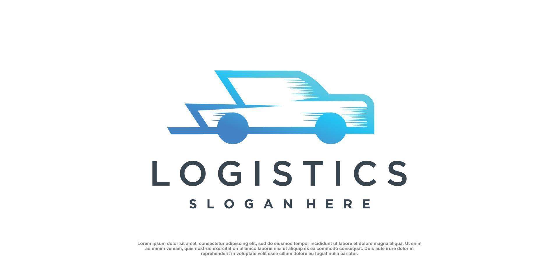 logistik logotyp design med modern kreativ abstrakt begrepp aning vektor