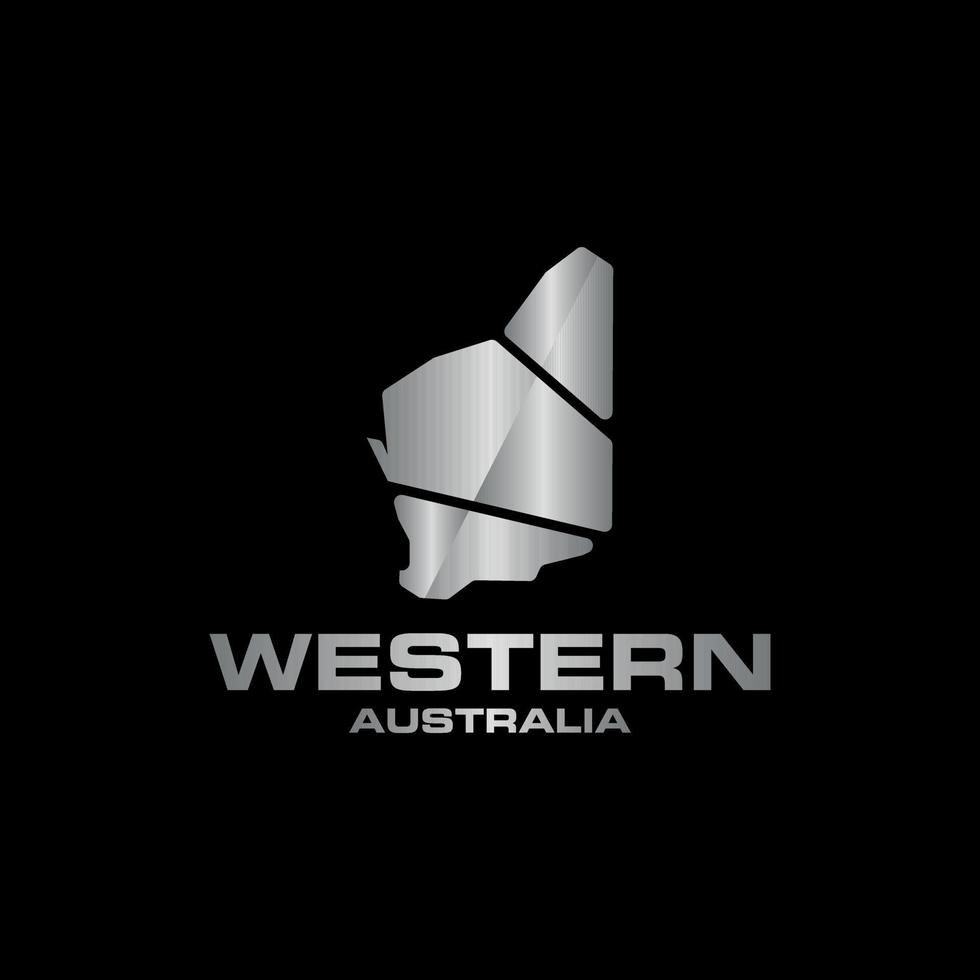 Karta av Västra Australien lyx modern design vektor