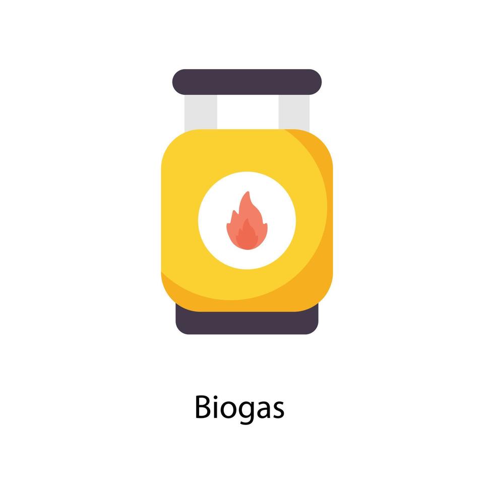 biogas vektor platt ikoner. enkel stock illustration stock