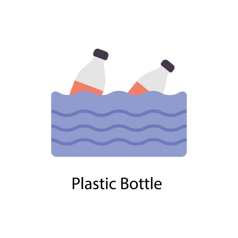 plast flaska vektor platt ikoner. enkel stock illustration stock