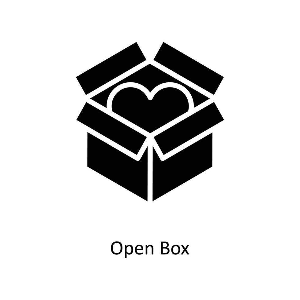 öffnen Box Vektor solide Symbole. einfach Lager Illustration Lager