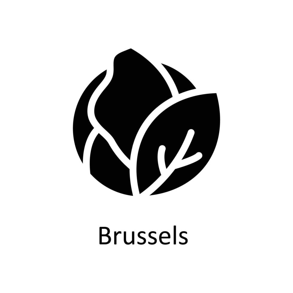 Brüssel Vektor solide Symbole. einfach Lager Illustration Lager