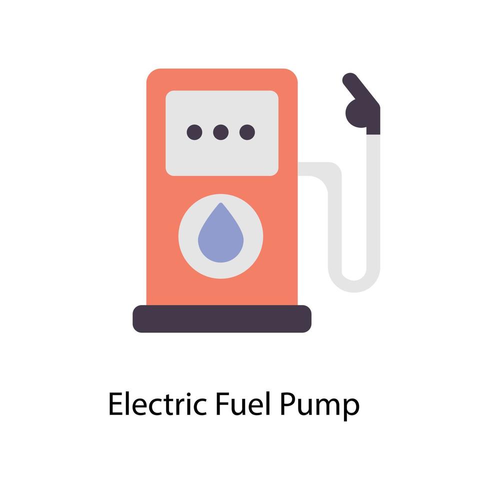 elektrisk bränsle pump vektor platt ikoner. enkel stock illustration stock