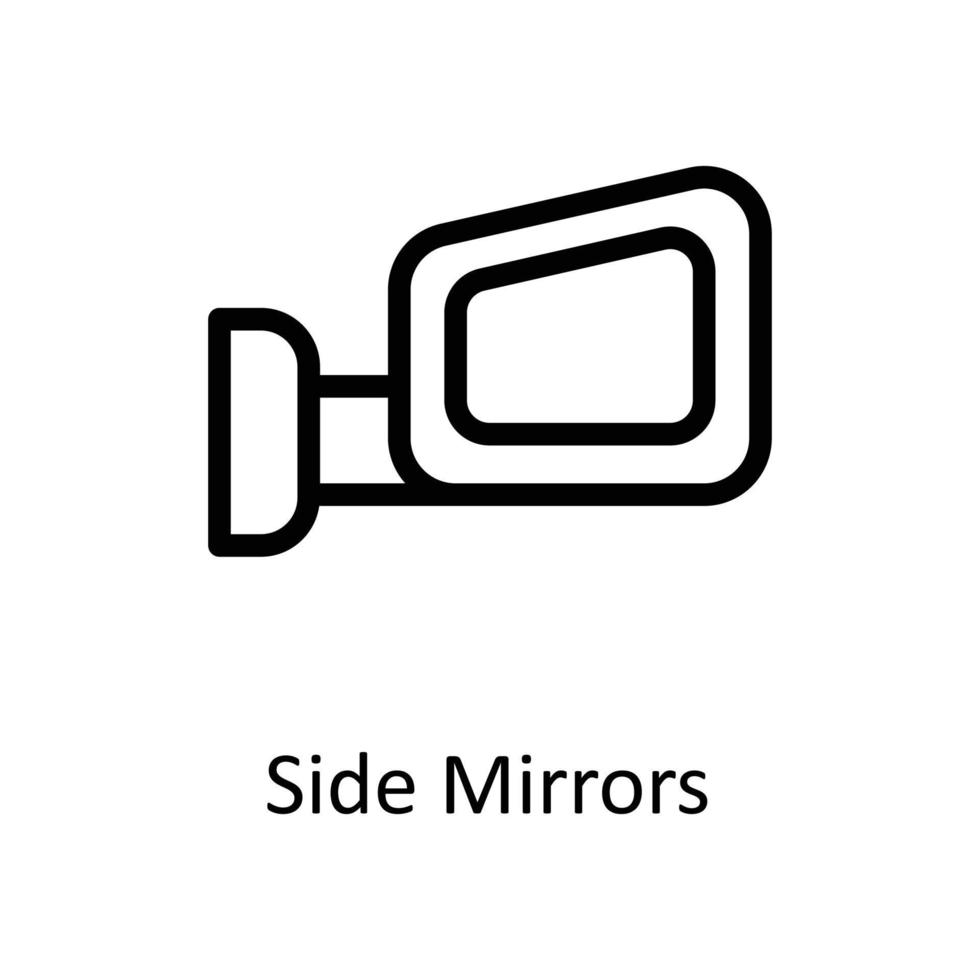 sida speglar vektor översikt ikoner. enkel stock illustration stock