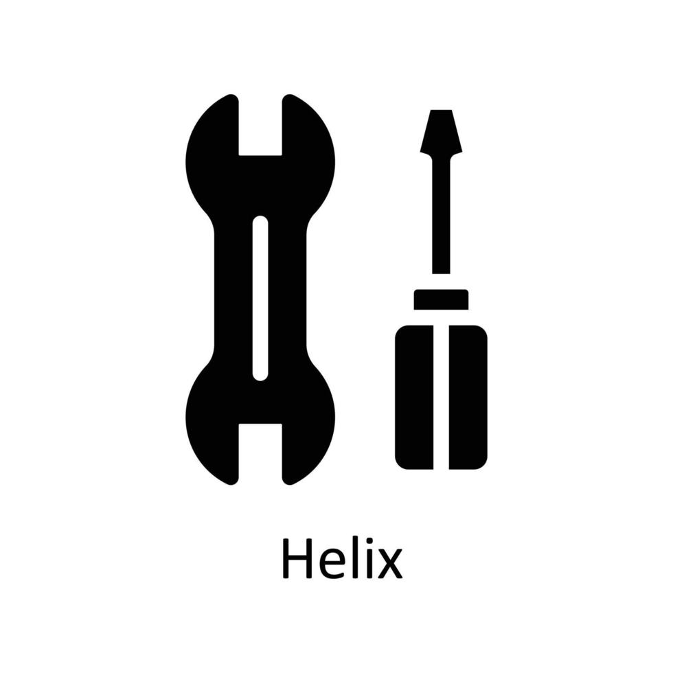 helix vektor fast ikoner. enkel stock illustration stock