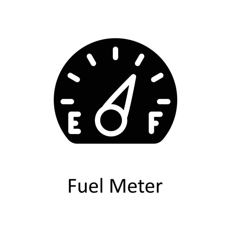 Treibstoff Meter Vektor solide Symbole. einfach Lager Illustration Lager