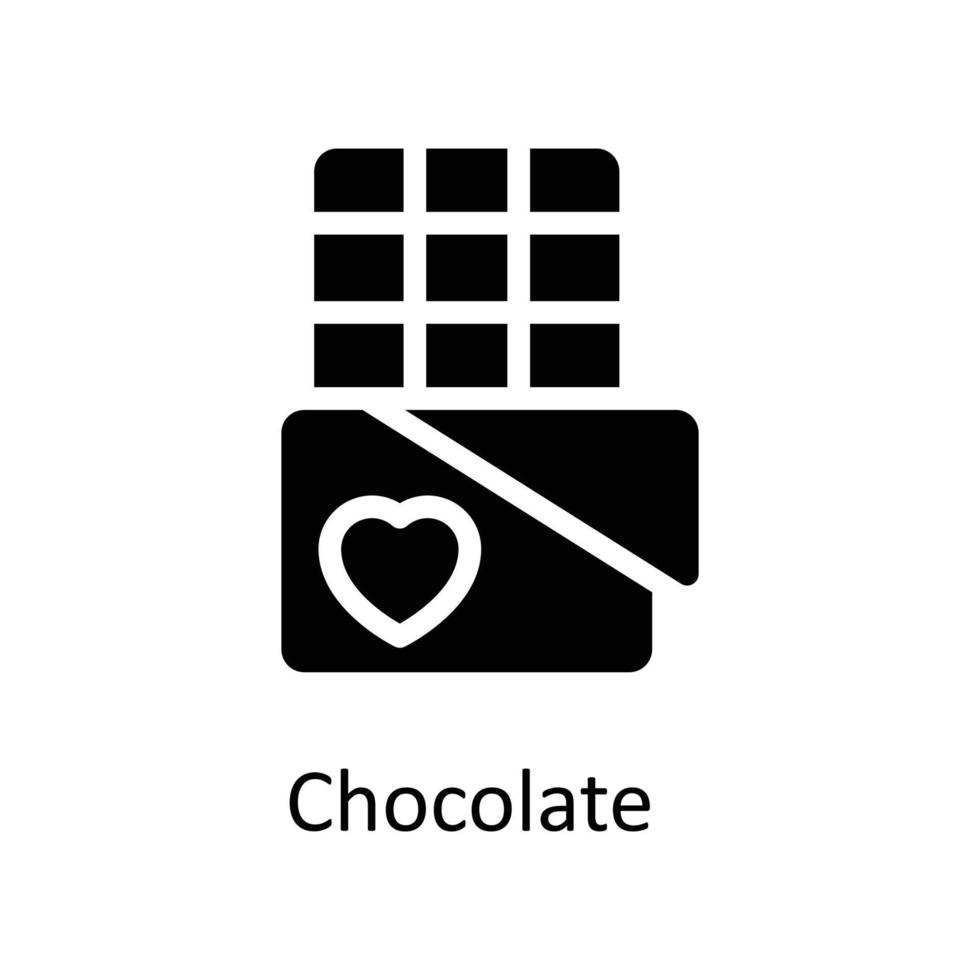 choklad vektor fast ikoner. enkel stock illustration stock