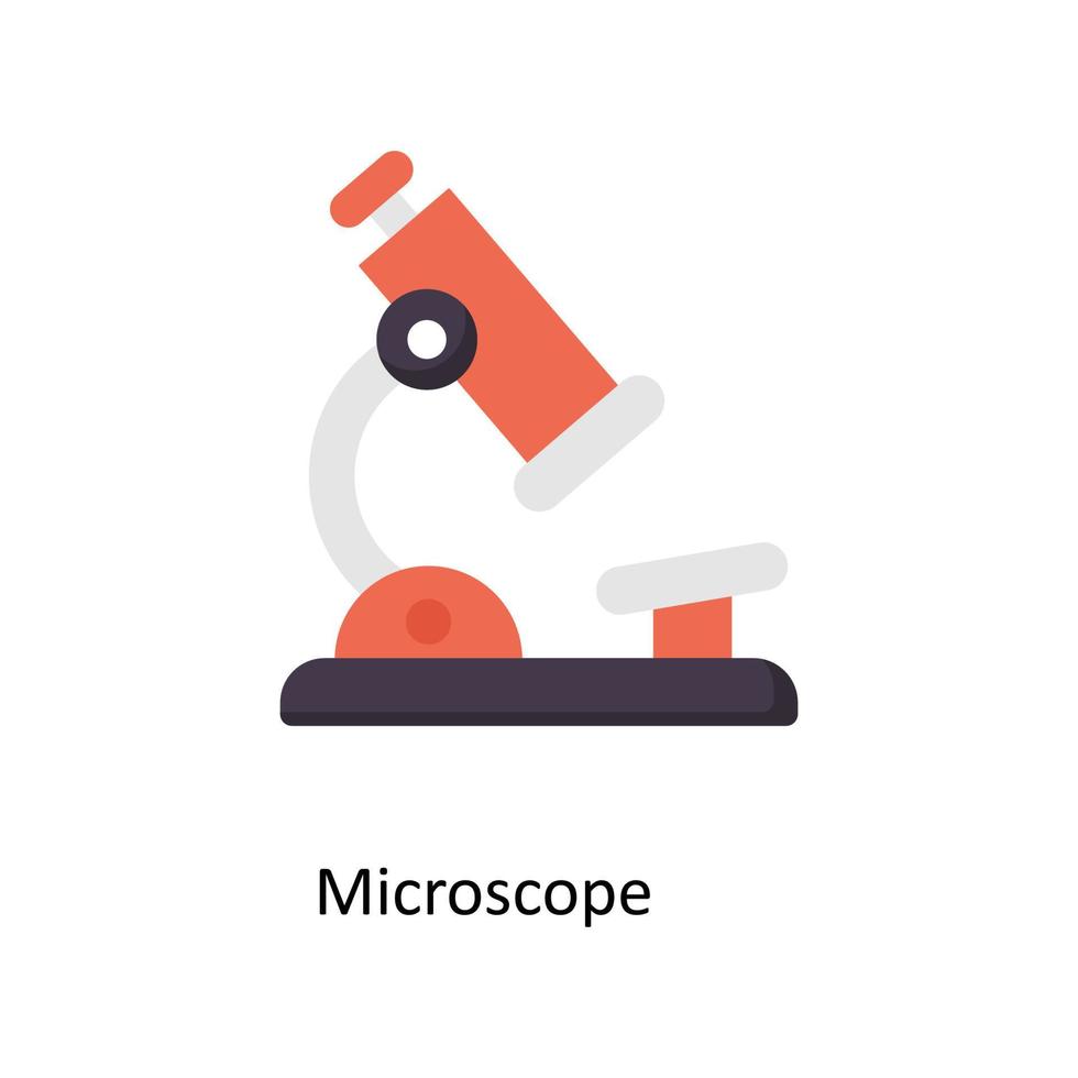 mikroskop vektor platt ikoner. enkel stock illustration stock