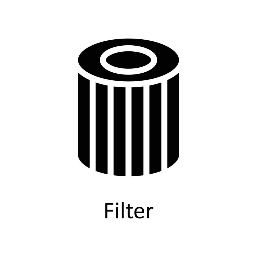 Filter Vektor solide Symbole. einfach Lager Illustration Lager